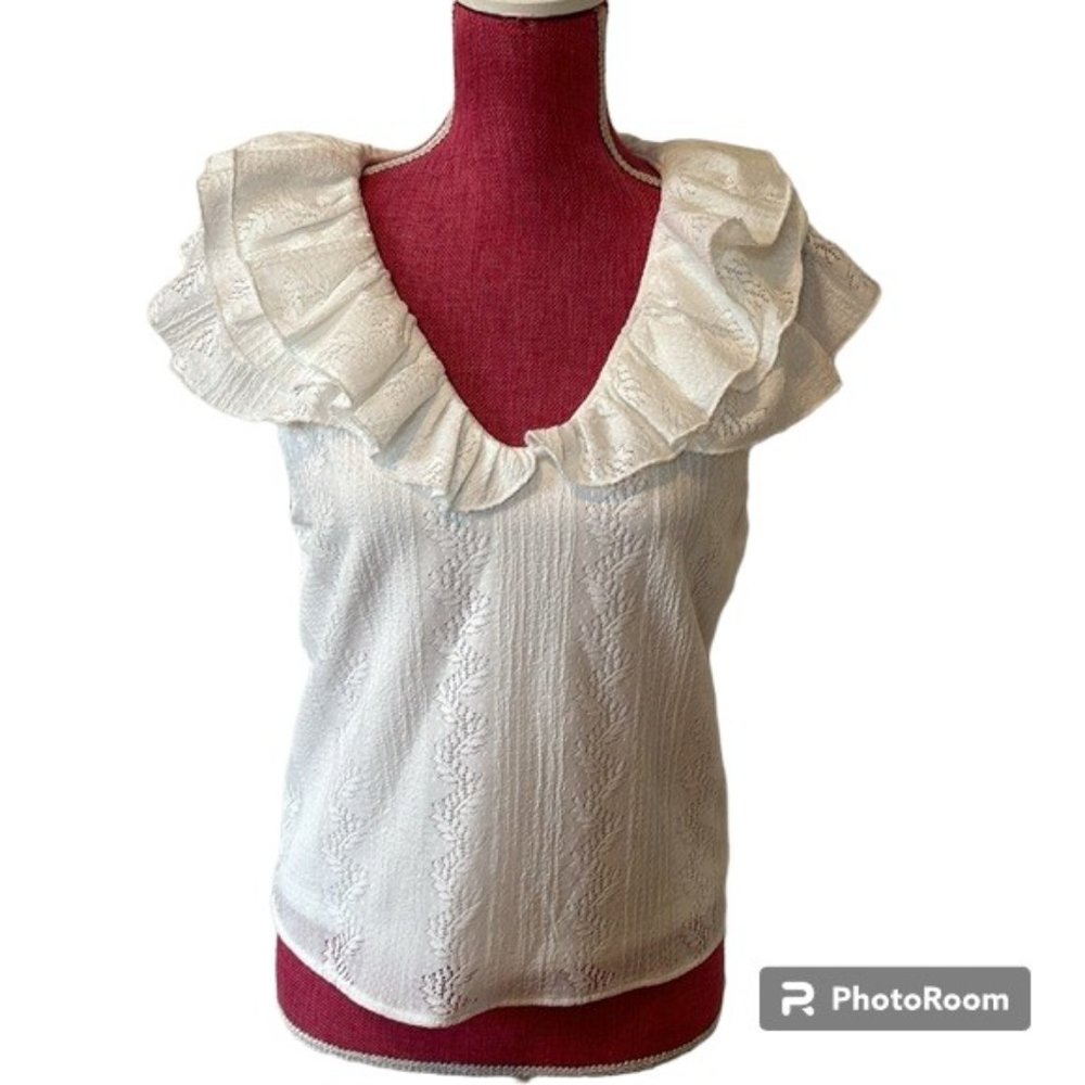 Walter Baker Hadlee Top in Palm Stripe Lace - Size L 🌴